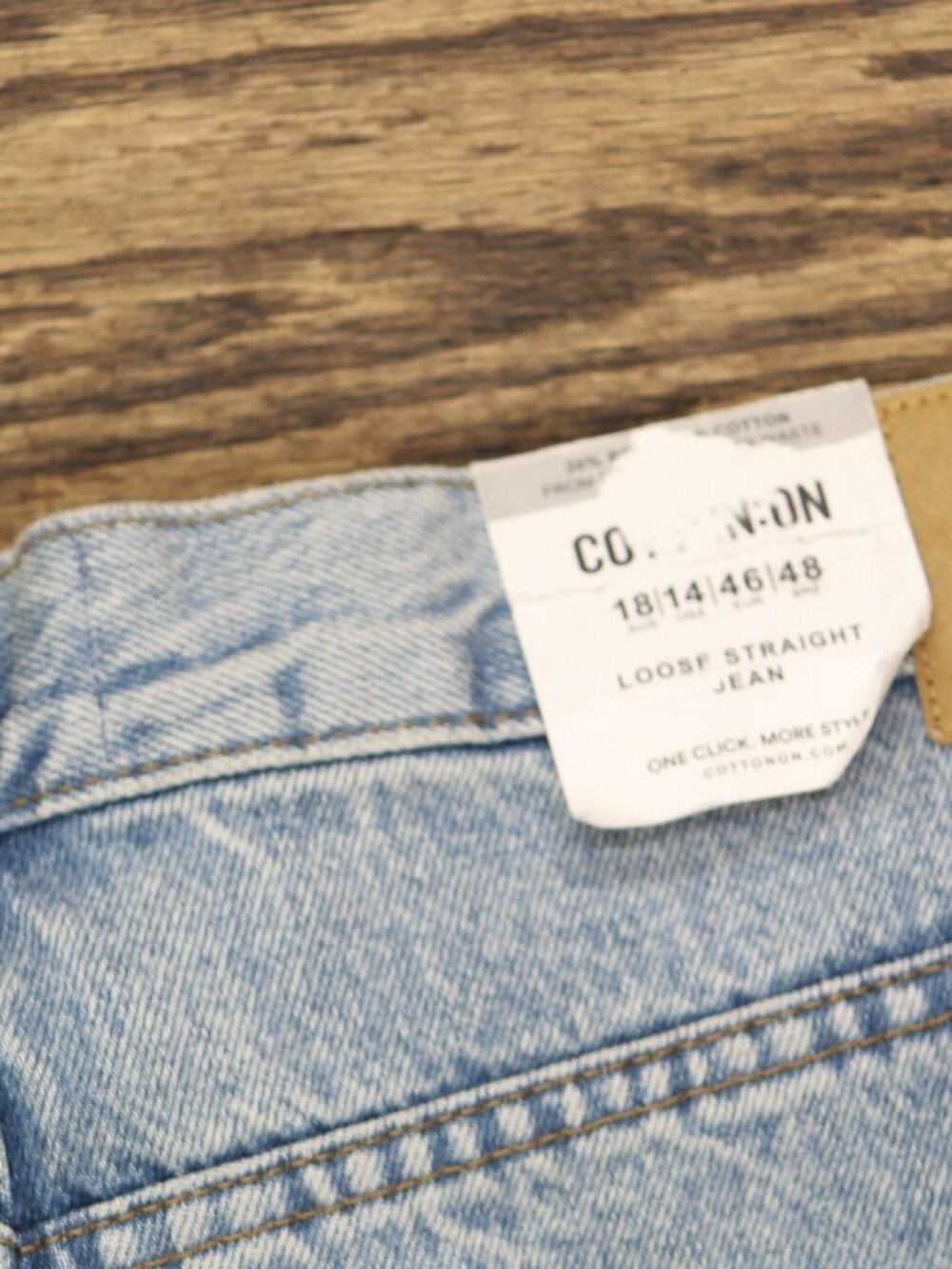 Cotton On Blue Cotton On Distressed Loose Straight Jeans Lake 14 - Picture 3 of 7